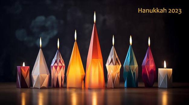 Origami Hanukkah Menorá