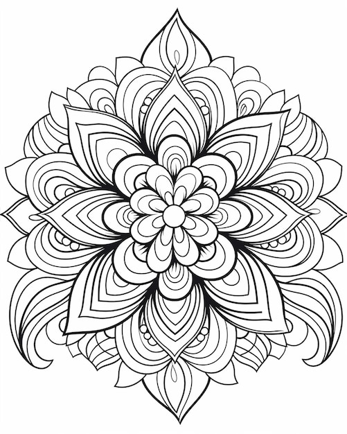 Origami Mandala Páginas para colorir Padrão