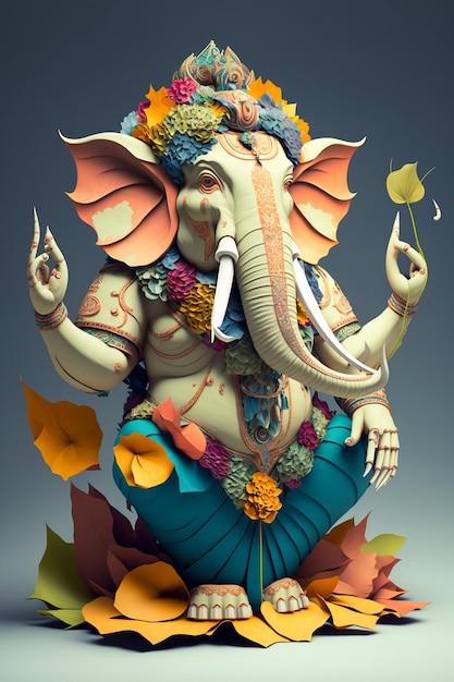 Origami-Papierkunst, Ganesh Indian Lord