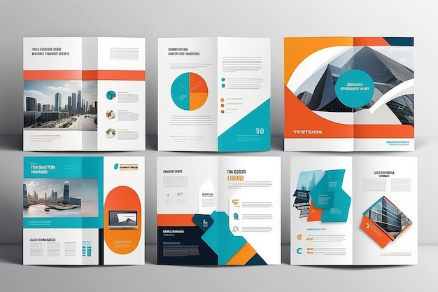 Originale Präsentationsvorlagen oder Unternehmensbroschüre Einfach zu verwenden in kreativen Flyer- und Style-Info-Bannern Trendy-Strategie-Mockups