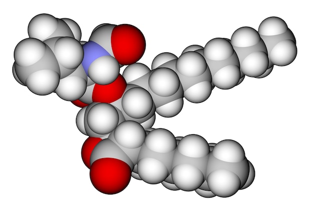 Foto orlistat tratamiento de la obesidad fármaco d estructura molecular