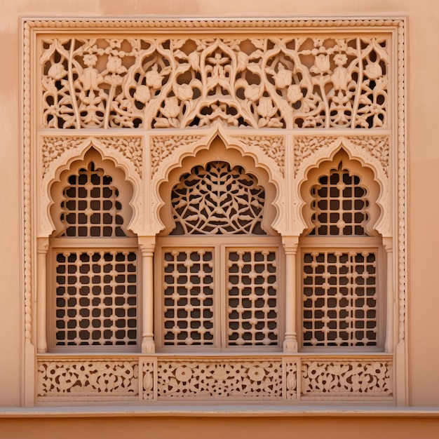 Ornament-Gitterfenster in Indien