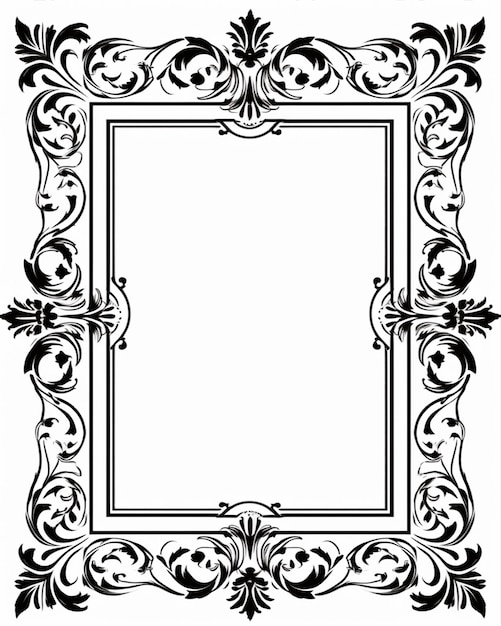 Ornamenteller schwarzer Rahmen mit Banner