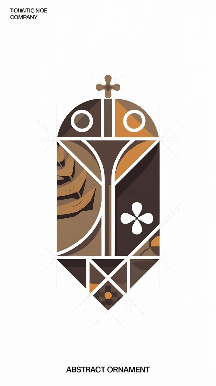 Foto ornamento abstrato logotipo turístico empresa ícone sinal vetor de