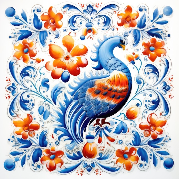 ornamento azulejos eslavos esmaltados patrón de fondo sin costuras gzhel azul ornamento diseño floral mandala árabe