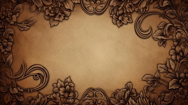 ornamento decorativo floral fundo vintage