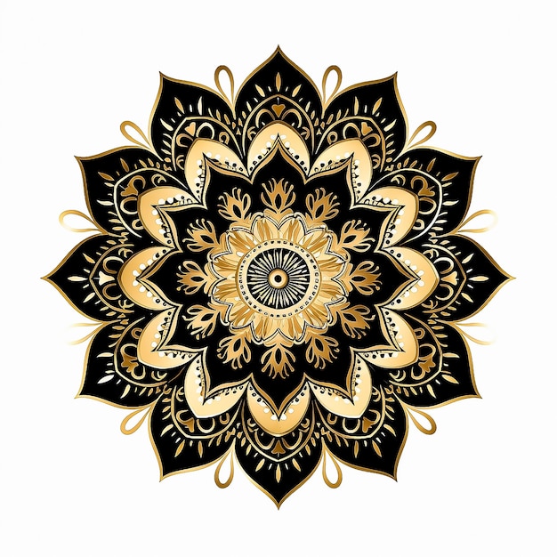 Ornamento desenhado à mão Islã árabe estilo indiano Ai gerado
