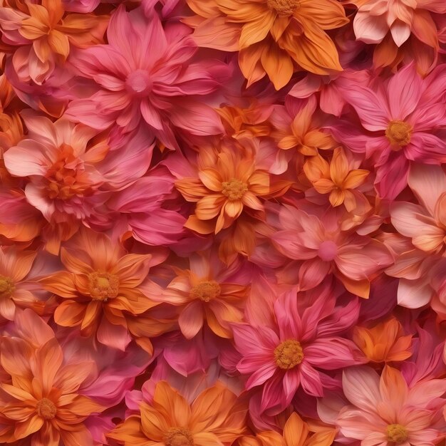 Foto ornamento floral fundo abstrato laranja rosa