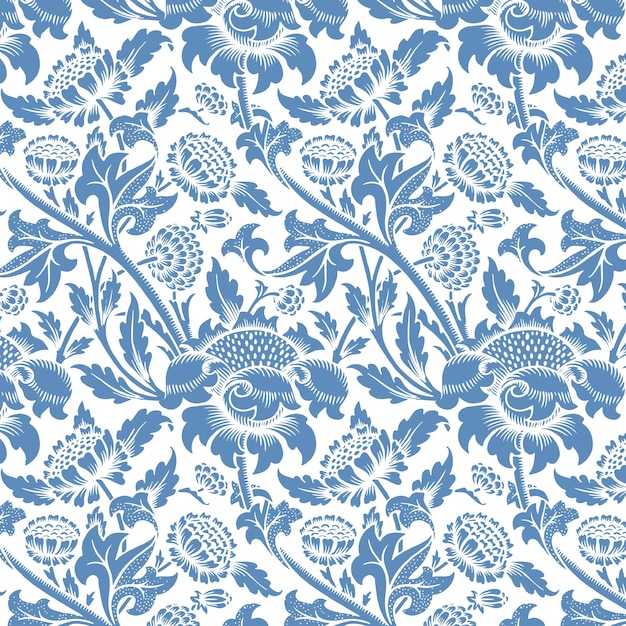 Ornamento floral de PNG, flor de crisantemo, fondo con patrón sin costuras