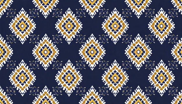 Ornamento folclórico geométrico Ikat Textura étnica tribal Padrão listrado sem costura em estilo asteca