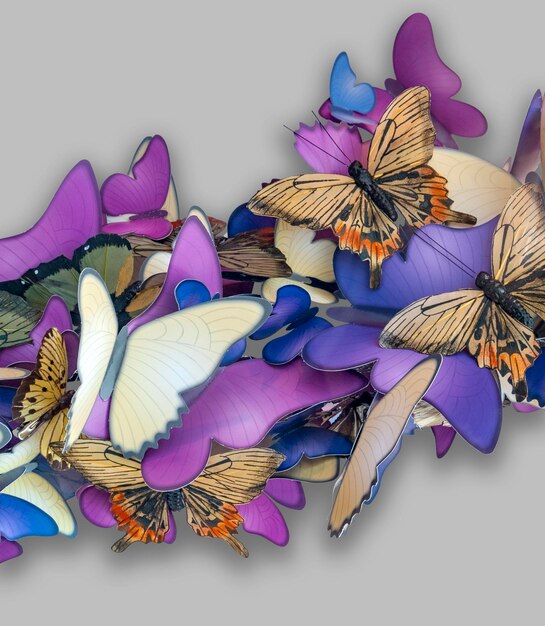 Ornamento de mariposas de colores