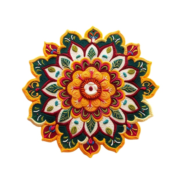 Ornamento de pétalos de flores de Diwali Rangoli