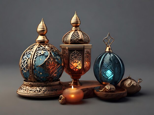 Ornamentos impressionantes do Ramadão foram gerados