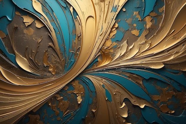 Oro en papel pintado de fondo texturizado arte abstracto