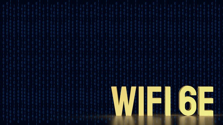 Foto el oro wi fi 6e para el concepto de tecnología 3d renderingxa