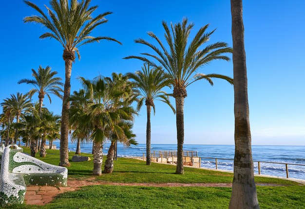 Oropesa de mar banco playa mosaico parque