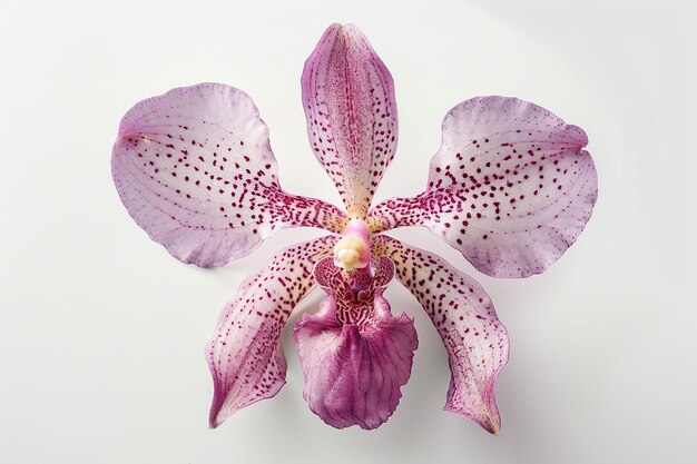 Foto orquídea de las profundidades del mar sobre un fondo blanco