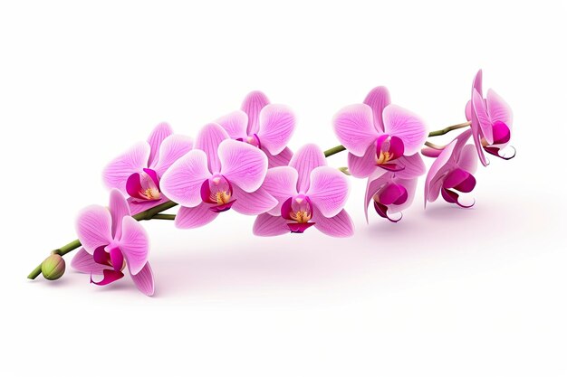 Orquídea rosa isolada em fundo branco