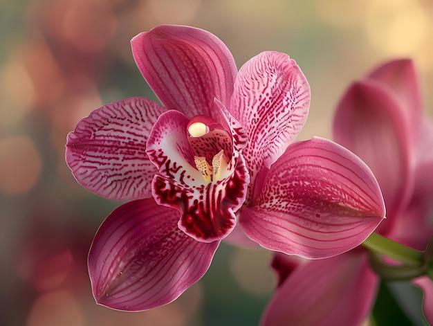 Foto una orquídea rosada en primer plano de alta calidad