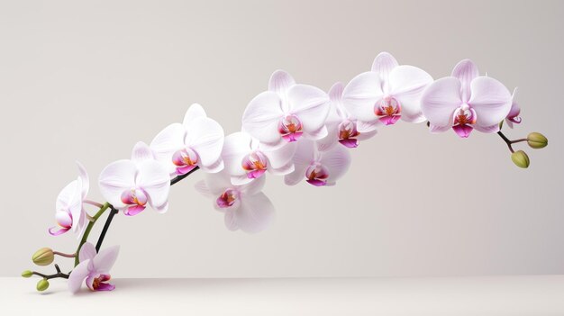 Orquídea sobre un fondo blanco