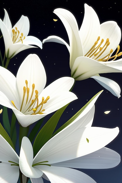 Orquídeas blancas Fotografía HD flores papel tapiz fondo ilustración diseño material