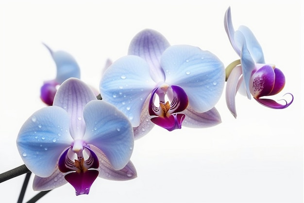 orquídeas en blanco y azul