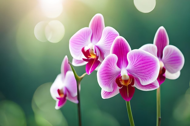 Orquídeas en el jardín fondos de pantalla e imágenes fondos de pantalla