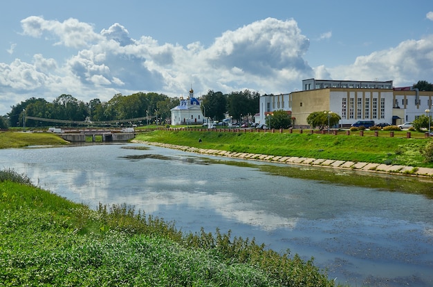 Orsha, Orshitsa Fluss, Stadt in Weißrussland in der Region Witebsk,