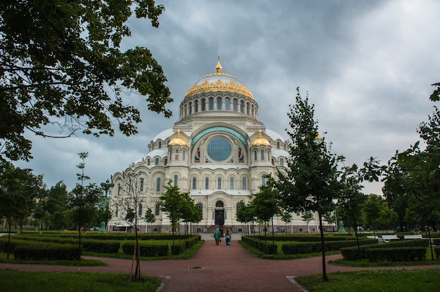 Orthodoxe Kathedrale des Heiligen Nikolaus in Kronshtadt. . Petersburg, Russland