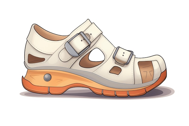 Orthopädischer Schuh auf weißem Hintergrund