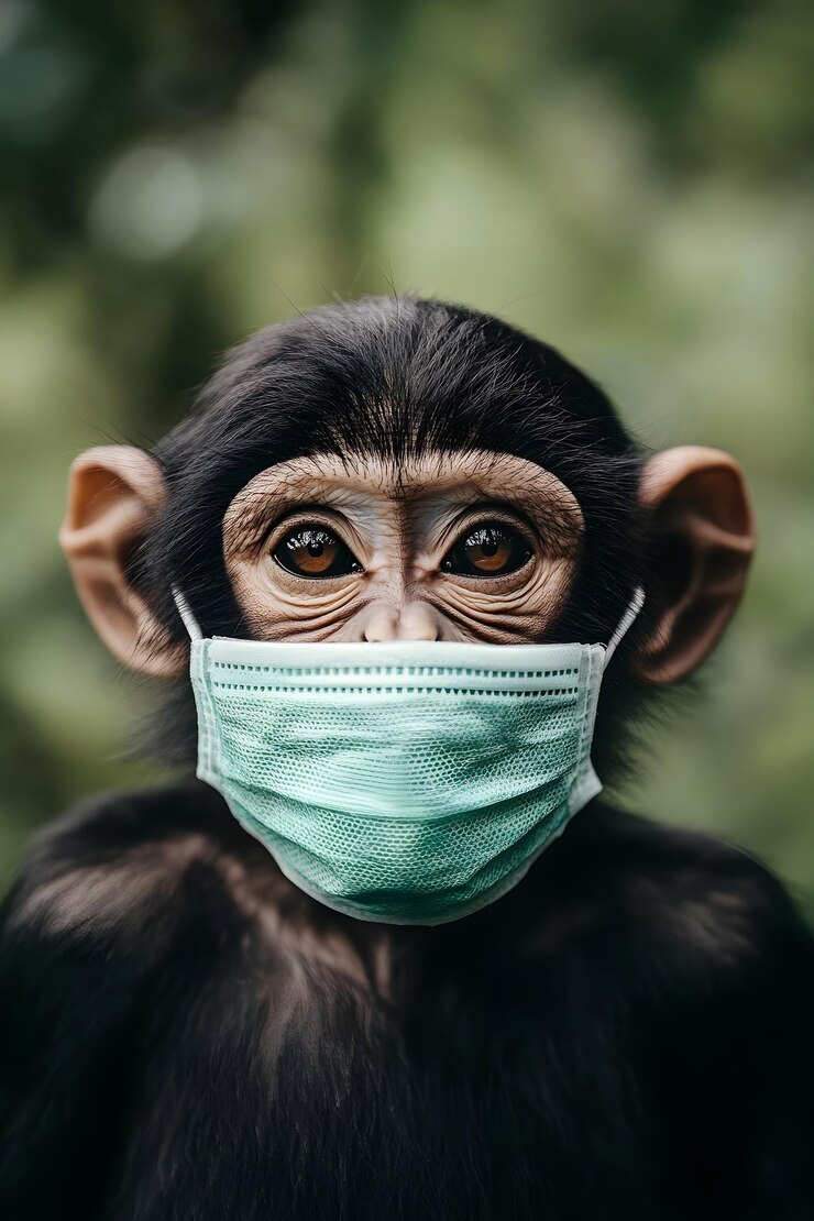 Foto orthopoxvirus do macaco doente células mpox transmissão do vírus da varíola do macaco de animais para humanos