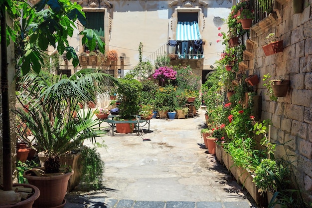 Ortigia street view siracusa sicília itália