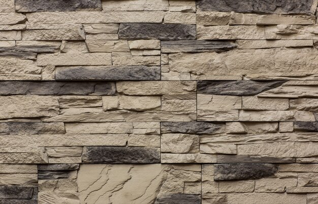Os blocos de pedra sólida A parede de pedra marrom