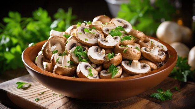 Os deliciosos e populares cogumelos Champignon