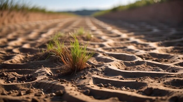 Os detalhes intrincados da paisagem do solo usando uma visão de perspectiva de baixo ângulo para papel de parede