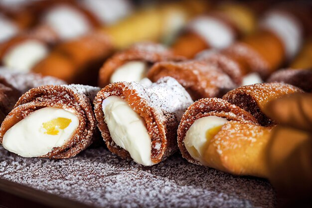 Os doces típicos da Sicília cannoli