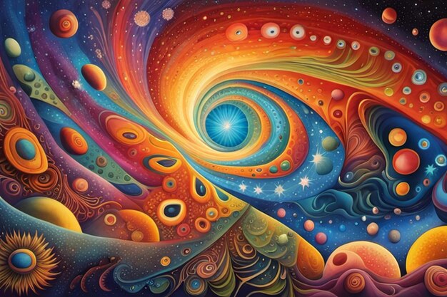 Os enigmáticos padrões giratórios do Cosmos numa explosão psicodélica de cores