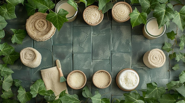 Os Fundamentos da Vida Verde Flat Lay