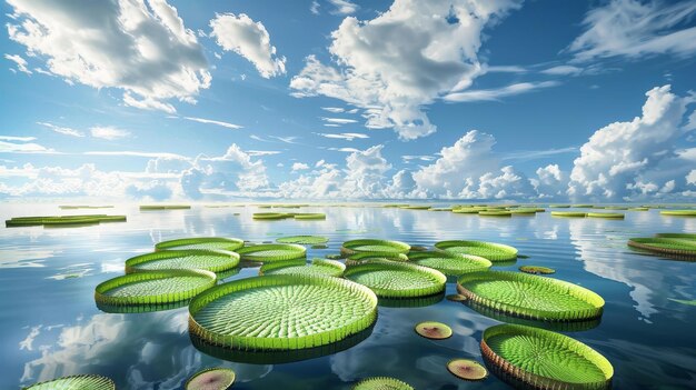 Foto os gigantescos lírios sustentam a diversidade da vida marinha nos vastos oceanos