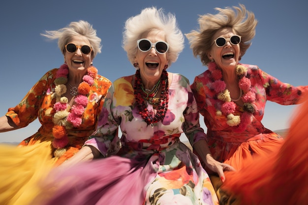 Os idosos são felizes, os idosos divertem-se e desfrutam da vida, pensão, descanso bem merecido, aposentadoria, recreação ao ar livre, estilo de vida saudável, relaxamento, alegria, sorrisos e risadas felizes.