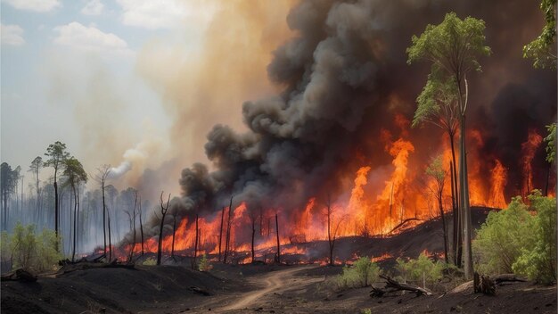 Os incêndios florestais são desastres naturais que causam sérios danos ao meio ambiente