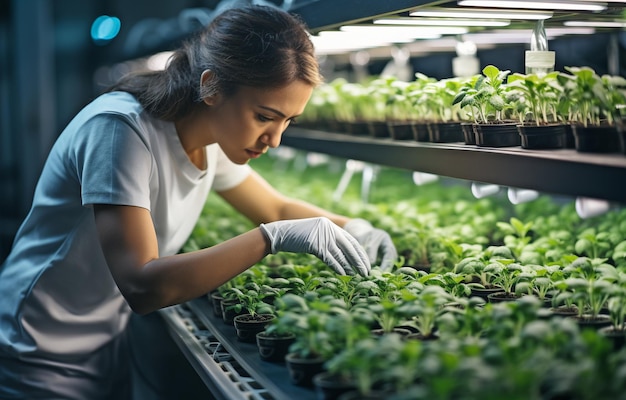 Os investigadores no domínio das ciências biológicas utilizam tecnologias digitais para examinar os genomas das plantas e cultivar plantas em explorações agrícolas