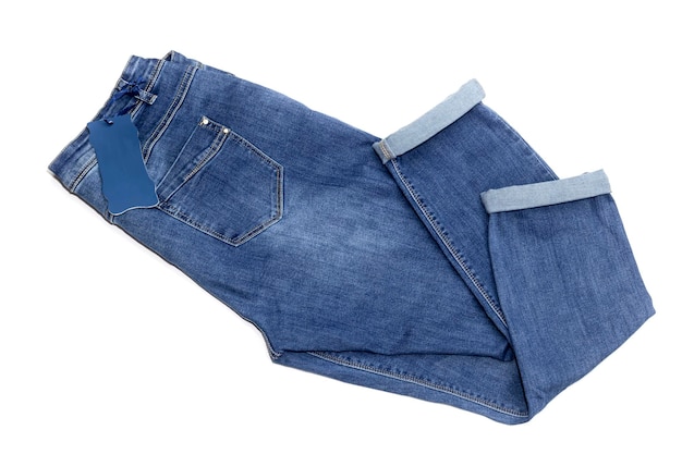 Os jeans das mulheres em close-up