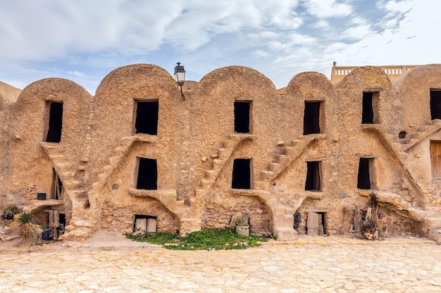 Foto os ksour da tunísia silos de grãos para tribos na região sudeste