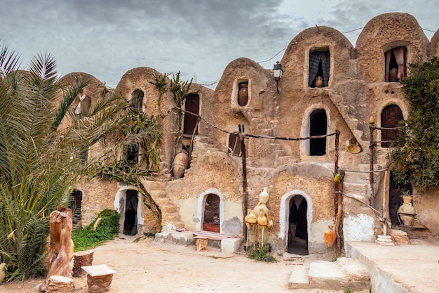 Foto os ksour da tunísia silos de grãos para tribos na região sudeste