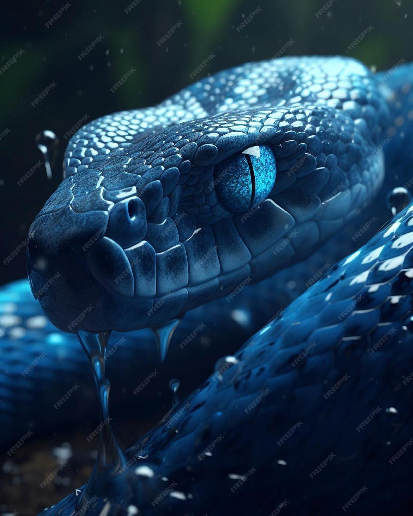 Papéis de Parede cobra azul 3840x2160 UHD 4K imagem