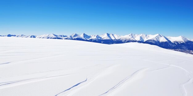 Os picos das montanhas de inverno estão cobertos de neve Paisagem de esqui Freeriding Esportes de inverno IA generativa