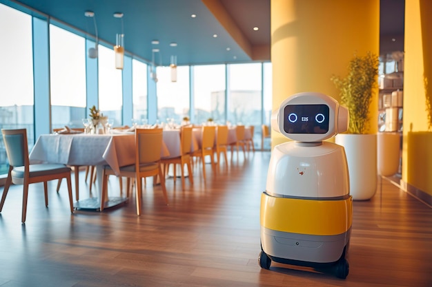 Os robôs atendem os clientes do restaurante e entregam os pedidos gerados por Ai