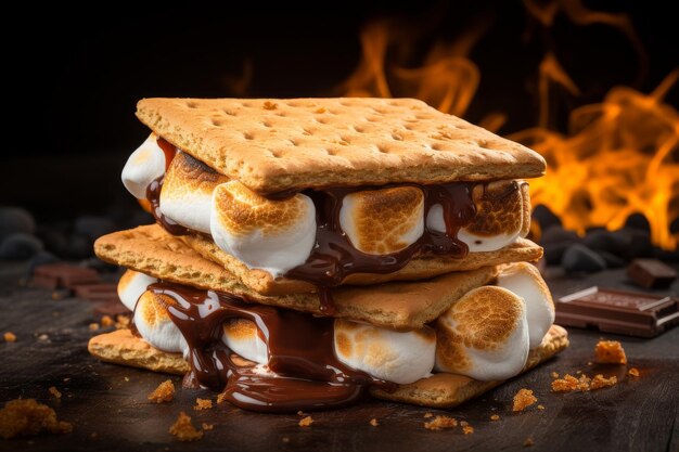 Os smores altos deliciam-se com um fundo transparente branco ou png