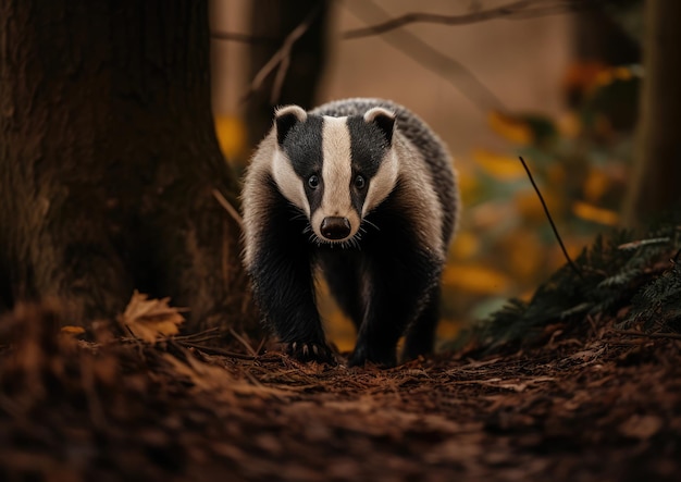 Os texugos são onívoros de pernas curtas na família Mustelidae